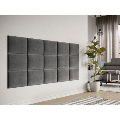 Čalouněný nástěnný panel 40x30 PAG - šedá