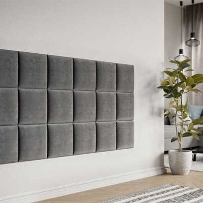 Čalouněný nástěnný panel 30x30 PAG - šedá