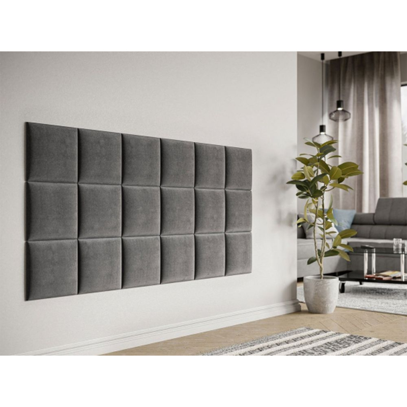 Čalouněný nástěnný panel 30x30 PAG - šedá