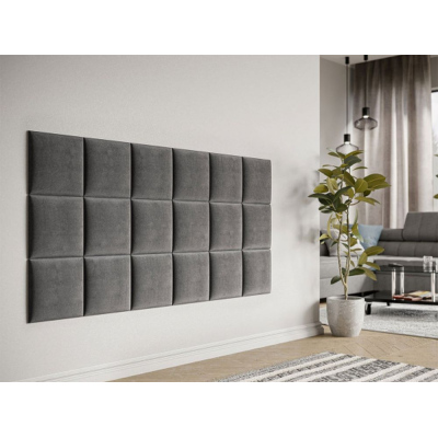 Čalouněný nástěnný panel 30x30 PAG - šedá