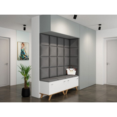 Čalouněný nástěnný panel 30x30 PAG - šedá