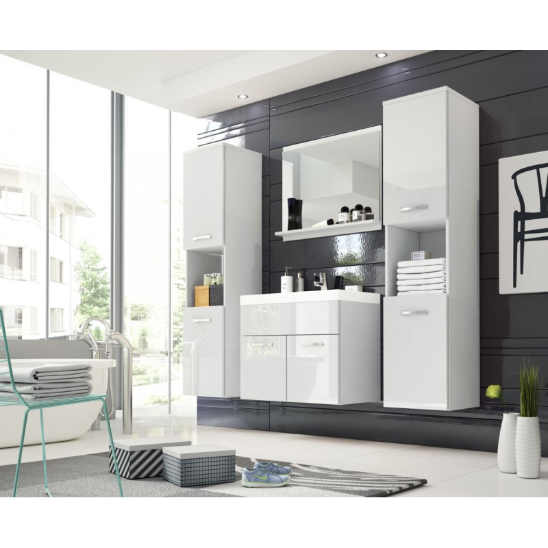 Koupelnová sestava MAYRA XL - bílá / bílý lesk