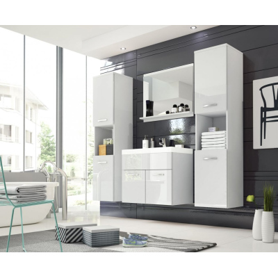 Koupelnová sestava MAYRA XL - bílá / bílý lesk