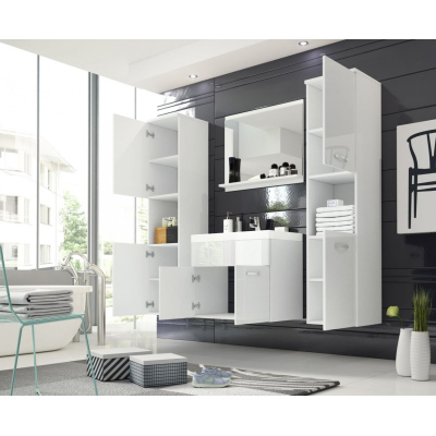 Koupelnová sestava MAYRA XL - bílá / bílý lesk