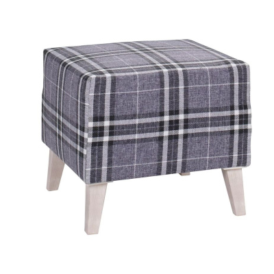 Taburet MURIEL - bílý / černý