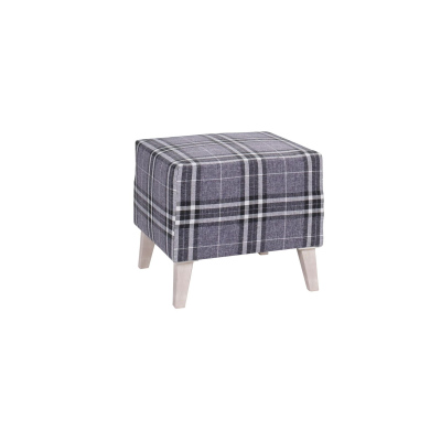 Taburet MURIEL - bílý / černý