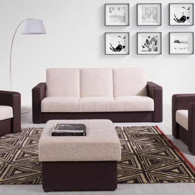 Taburet KINGA - hnědý