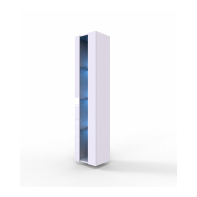 Prosklená vitrína ASHTON 180 - lesklá bílá