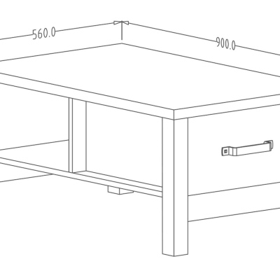 Konferenční stolek OKAL - appenzeller / černý