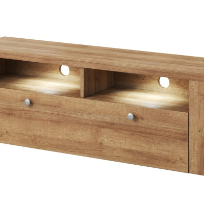 Televizní stolek s výklenky LEONOR - dub riviera