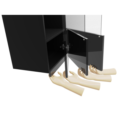 Obývací stěna CHEMUNG 17 - černá / lesklá černá