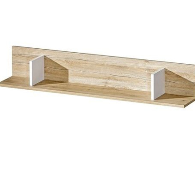 Nástěnná police ALBA - dub světlý / bílá