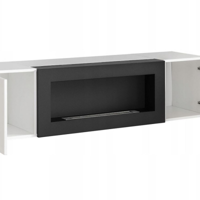 Obývací stěna s biokrbem FREYA 4 - bílá