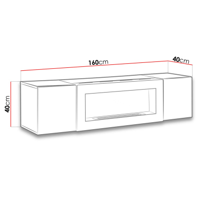 Komoda s biokrbem FREYA - bílá