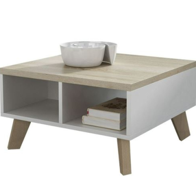 Konferenční stolek COLINA 2 - dub sonoma / bílý