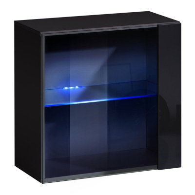 Závěsná vitrína RIONATA 8 - černá