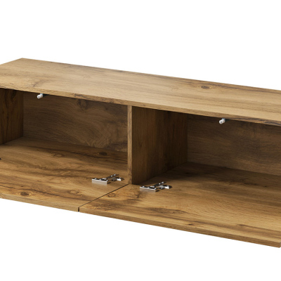 Obývací stěna s LED RGB osvětlením ASHTON 10 - šedá / lesklá šedá