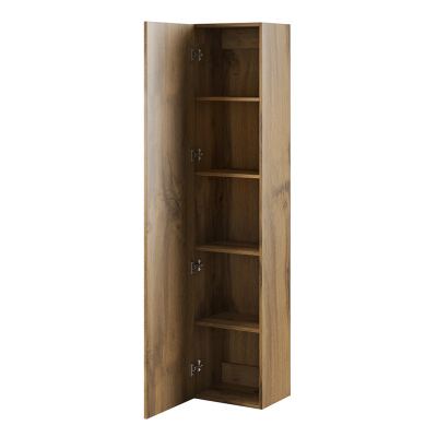 Stěna do obývacího pokoje s LED modrým osvětlením ASHTON N9 - šedá / lesklá šedá