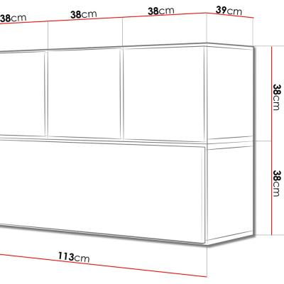 Stěna do obývacího pokoje NORMANDIA 13 - bílá
