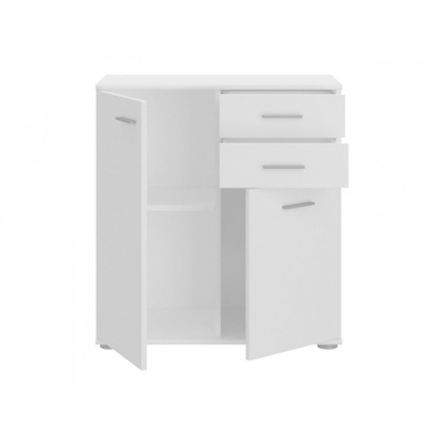 Úzká kombinovaná komoda MICHALA - bílá