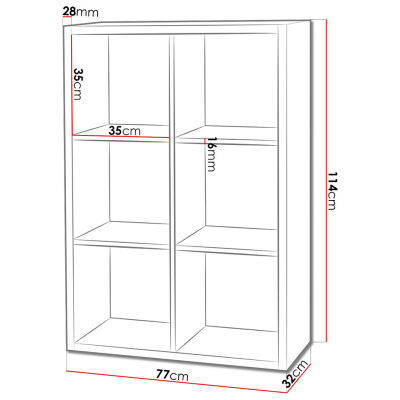 Set regálů DATGEN - dub sonoma