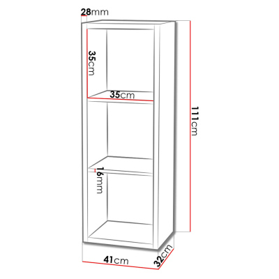 Set regálů DATGEN - dub sonoma