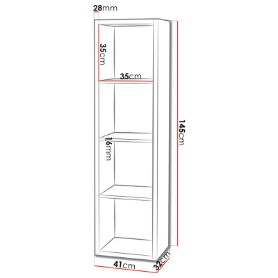 Set regálů DATGEN - dub sonoma