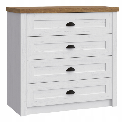 Šuplíková komoda ALZEY 2 - borovice andersen / dub lefkas tmavý