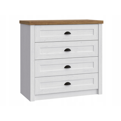 Šuplíková komoda ALZEY 2 - borovice andersen / dub lefkas tmavý