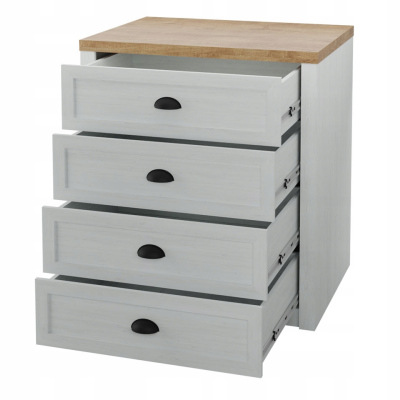 Šuplíková komoda ALZEY 2 - borovice andersen / dub lefkas tmavý