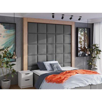 Čalouněný panel na zeď 42x42 PAG - šedý