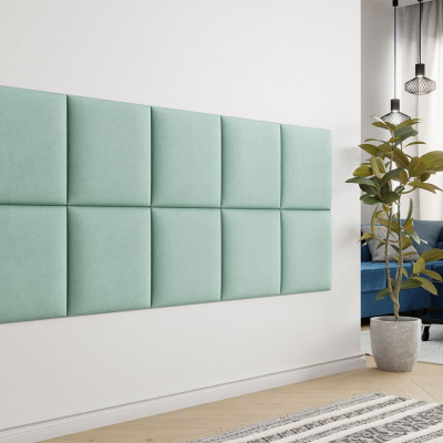 Čalouněný panel na zeď 42x42 PAG - tyrkysový