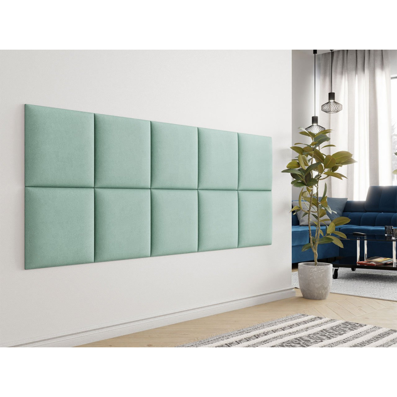Čalouněný panel na zeď 42x42 PAG - tyrkysový