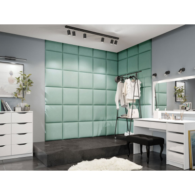 Čalouněný panel na zeď 42x42 PAG - tyrkysový