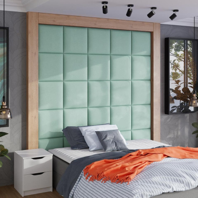 Čalouněný panel na zeď 42x42 PAG - tyrkysový