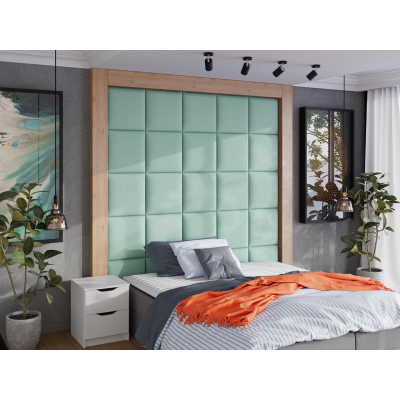 Čalouněný panel na zeď 42x42 PAG - tyrkysový