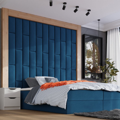 Čalouněný nástěnný panel 80x20 PAG - modrý