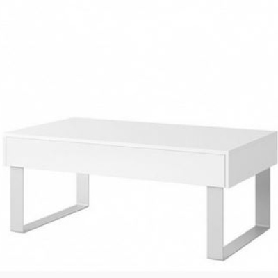 Konferenční stolek CHEMUNG 1 - bílý / lesklý bílý