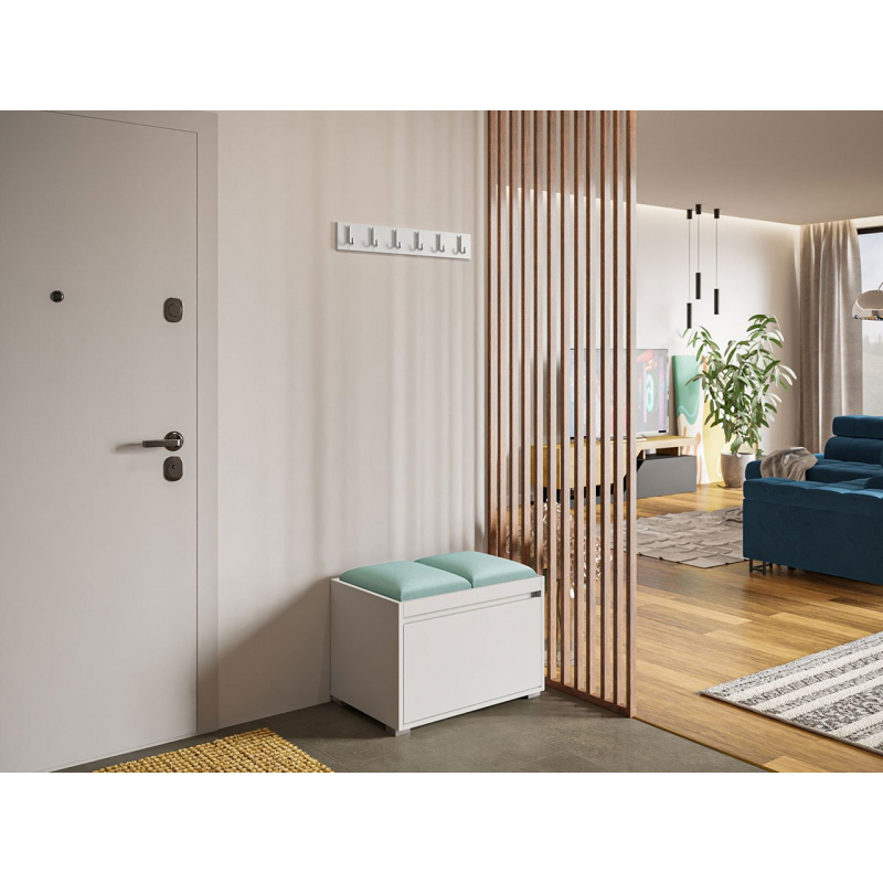 Předsíňová stěna CLENZE 2 - bílá / mentolová