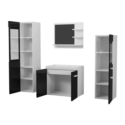 Koupelnová stěna s umyvadlem YUKO 1 - matera + baterie Economico ZDARMA