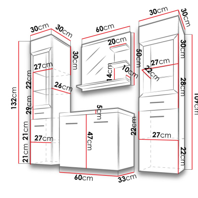 Koupelnová stěna s umyvadlem YUKO 1 - matera + sifon ZDARMA