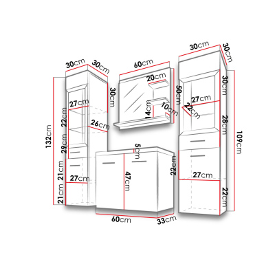 Koupelnová stěna s umyvadlem YUKO 1 - matera + sifon ZDARMA