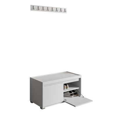 Předsíňová stěna CLENZE - šířka 80 cm, bílá