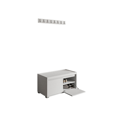 Předsíňová stěna CLENZE - šířka 80 cm, bílá