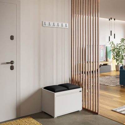 Předsíňová stěna CLENZE 2 - bílá / černá