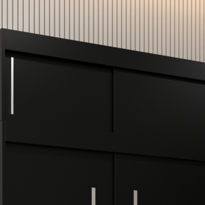 Nástavec k šatní skříni UNI 120 - černý