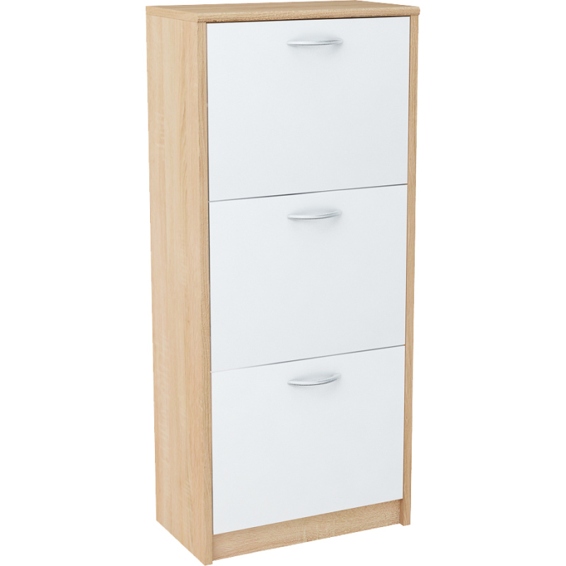 Výklopný botník IBOJA - dub sonoma / bílý