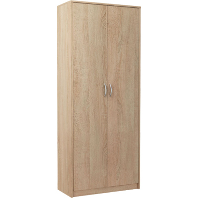 Policová šatní skříň LUBA - šířka 74 cm, dub sonoma