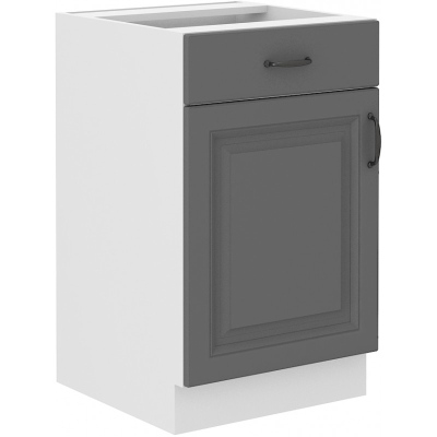 Dolní skříňka se šuplíkem SOPHIA - šířka 50 cm, šedá / bílá