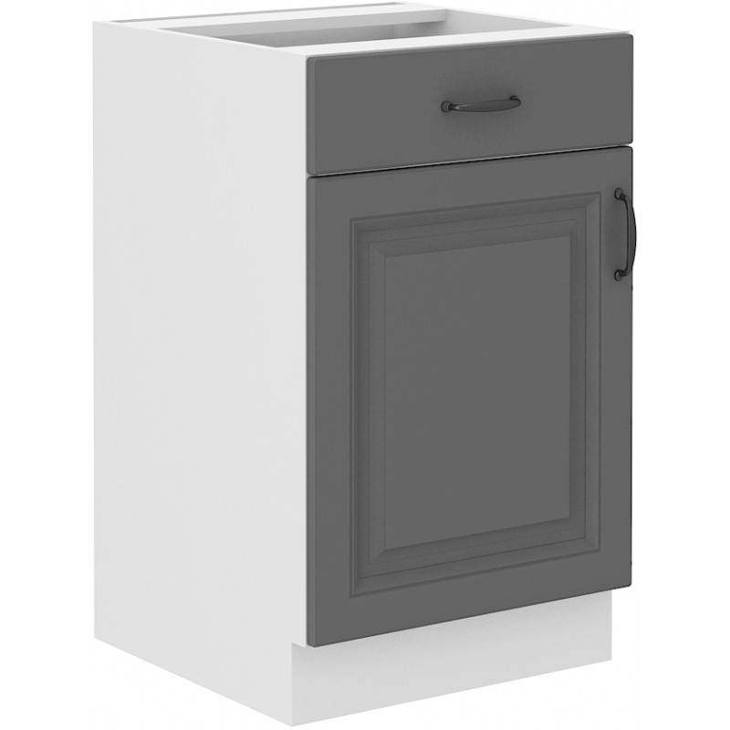 Dolní skříňka se šuplíkem SOPHIA - šířka 50 cm, šedá / bílá